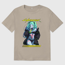 Футболка оверсайз мужская Edge runners - rebecca, цвет: миндальный