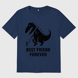 Футболка оверсайз мужская Godzilla best friend, цвет: тёмно-синий