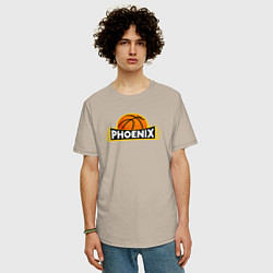 Футболка оверсайз мужская Phoenix NBA, цвет: миндальный — фото 2