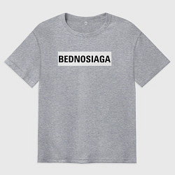 Футболка оверсайз мужская Bednosiaga white, цвет: меланж