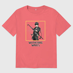 Футболка оверсайз мужская Ровер парень, цвет: коралловый