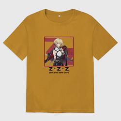 Футболка оверсайз мужская Эвелин Шевалье - Zenless Zone Zero, цвет: горчичный