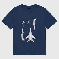 Футболка оверсайз мужская Микоян гуревич 29, цвет: тёмно-синий