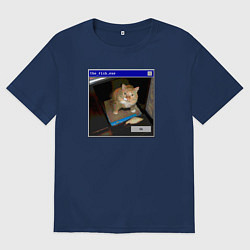 Футболка оверсайз мужская Моя любимая рыба, цвет: тёмно-синий