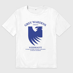 Футболка оверсайз мужская Grey Wardens - Dragon Age, цвет: белый
