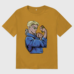 Футболка оверсайз мужская Магическая битва Нанами Кенто битва, цвет: горчичный