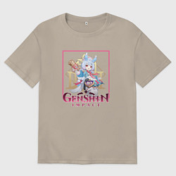 Футболка оверсайз мужская Сиджвин, цвет: миндальный