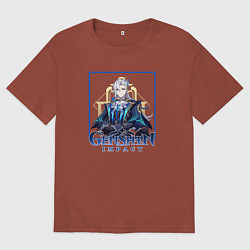 Футболка оверсайз мужская Нёвиллет, цвет: кирпичный