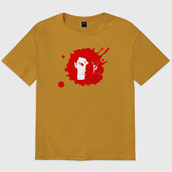Футболка оверсайз мужская Dexter blood, цвет: горчичный