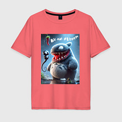 Футболка оверсайз мужская Ventotoro - we are Venom meme, цвет: коралловый