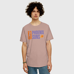 Футболка оверсайз мужская Phoenix Suns play, цвет: пыльно-розовый — фото 2