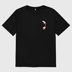 Футболка оверсайз мужская Красная рыбка - couple cloth, цвет: черный