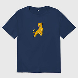 Футболка оверсайз мужская Симба пара Налы - Король лев, цвет: тёмно-синий