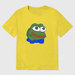 Футболка оверсайз мужская Пепе добри, цвет: желтый