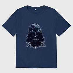 Футболка оверсайз мужская Дарт вейдер мазайка, цвет: тёмно-синий