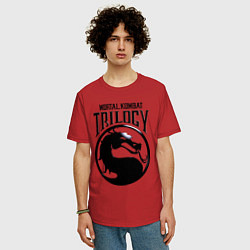 Футболка оверсайз мужская Mortal kombat trilogy, цвет: красный — фото 2