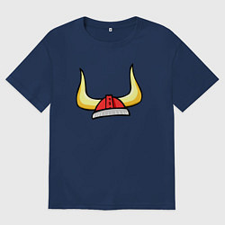 Мужская футболка оверсайз Мужской шлем викинга - для пары