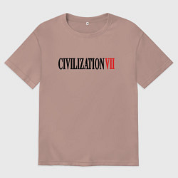 Футболка оверсайз мужская Civilization VII, цвет: пыльно-розовый