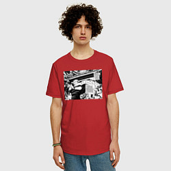 Футболка оверсайз мужская Магическая битва герой, цвет: красный — фото 2