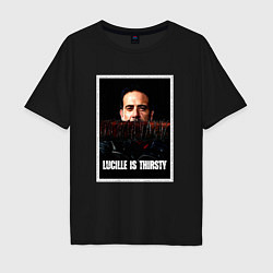 Футболка оверсайз мужская Lucille is thirsty, цвет: черный