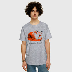 Футболка оверсайз мужская Это лиса, цвет: меланж — фото 2