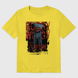 Футболка оверсайз мужская Хагги Вагги из Poppy Playtime, цвет: желтый