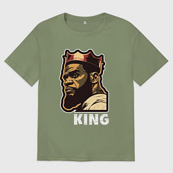 Футболка оверсайз мужская Король Леброн Джеймс, цвет: авокадо