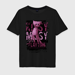 Футболка оверсайз мужская Кисси Мисси из Poppy Playtime, цвет: черный