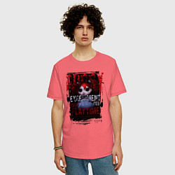 Футболка оверсайз мужская Кукла Поппи из Poppy Playtime, цвет: коралловый — фото 2