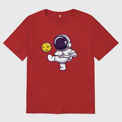 Футболка оверсайз мужская Moon football, цвет: красный