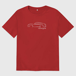 Футболка оверсайз мужская Drift 2025, цвет: красный