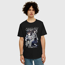 Футболка оверсайз мужская Клинок рассекающий демонов Obanai Iguro, цвет: черный — фото 2