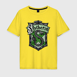 Футболка оверсайз мужская Slytherin emblem, цвет: желтый