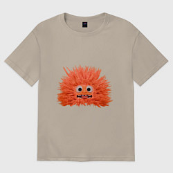 Футболка оверсайз мужская Fluffy monster orange, цвет: миндальный