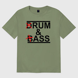 Футболка оверсайз мужская Drum and bass color, цвет: авокадо