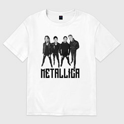 Футболка оверсайз мужская Metallica - cool guys, цвет: белый