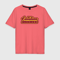 Футболка оверсайз мужская Cavaliers Cleveland, цвет: коралловый