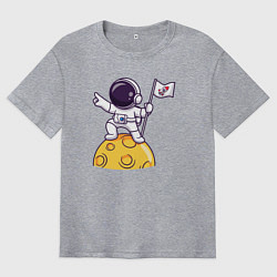 Футболка оверсайз мужская Вперёд в космос, цвет: меланж