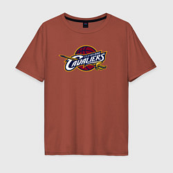 Футболка оверсайз мужская Cleveland Cavaliers, цвет: кирпичный