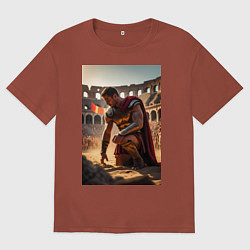 Футболка оверсайз мужская Спартак в Колизее, цвет: кирпичный