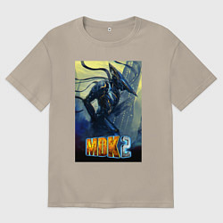 Футболка оверсайз мужская MDK - Kurt, цвет: миндальный