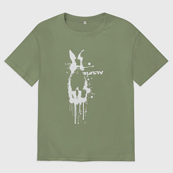 Футболка оверсайз мужская Banksy bunny, цвет: авокадо