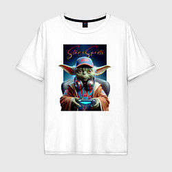 Футболка оверсайз мужская Star eSports - Yoda, цвет: белый