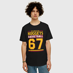 Футболка оверсайз мужская Nuggets 67, цвет: черный — фото 2