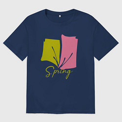 Футболка оверсайз мужская Spring, цвет: тёмно-синий
