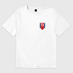 Футболка оверсайз мужская North Korean symbol, цвет: белый