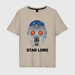 Футболка оверсайз мужская Star lord, цвет: миндальный