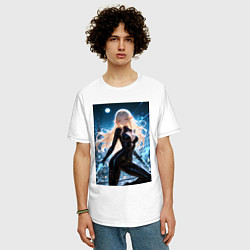 Футболка оверсайз мужская Альфа из Восхождение в тени, цвет: белый — фото 2