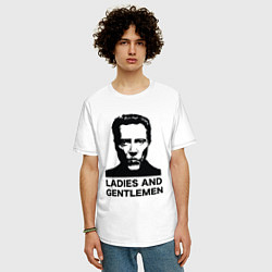 Футболка оверсайз мужская Кристофер Уокен, цвет: белый — фото 2