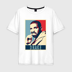 Футболка оверсайз мужская Drake obey, цвет: белый